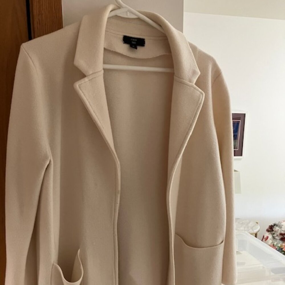 Ivory J.Crew 365 Knit Blazer Size Medium